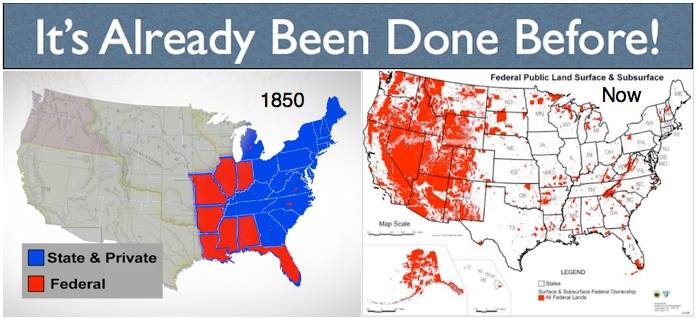 Federal Land 1850 vs. Now